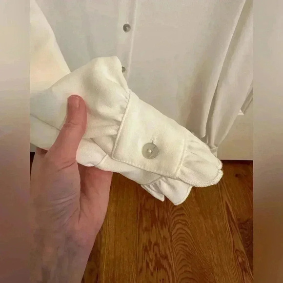 Fifteen Twenty White Button Up Shirt Blouse size XSmall - Picture 4 of 8